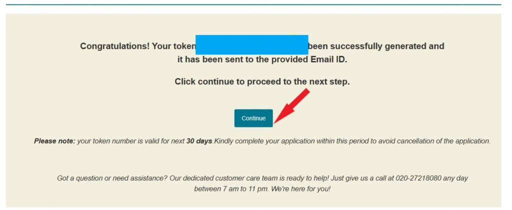 Protean PAN application token generation process with Aadhaar