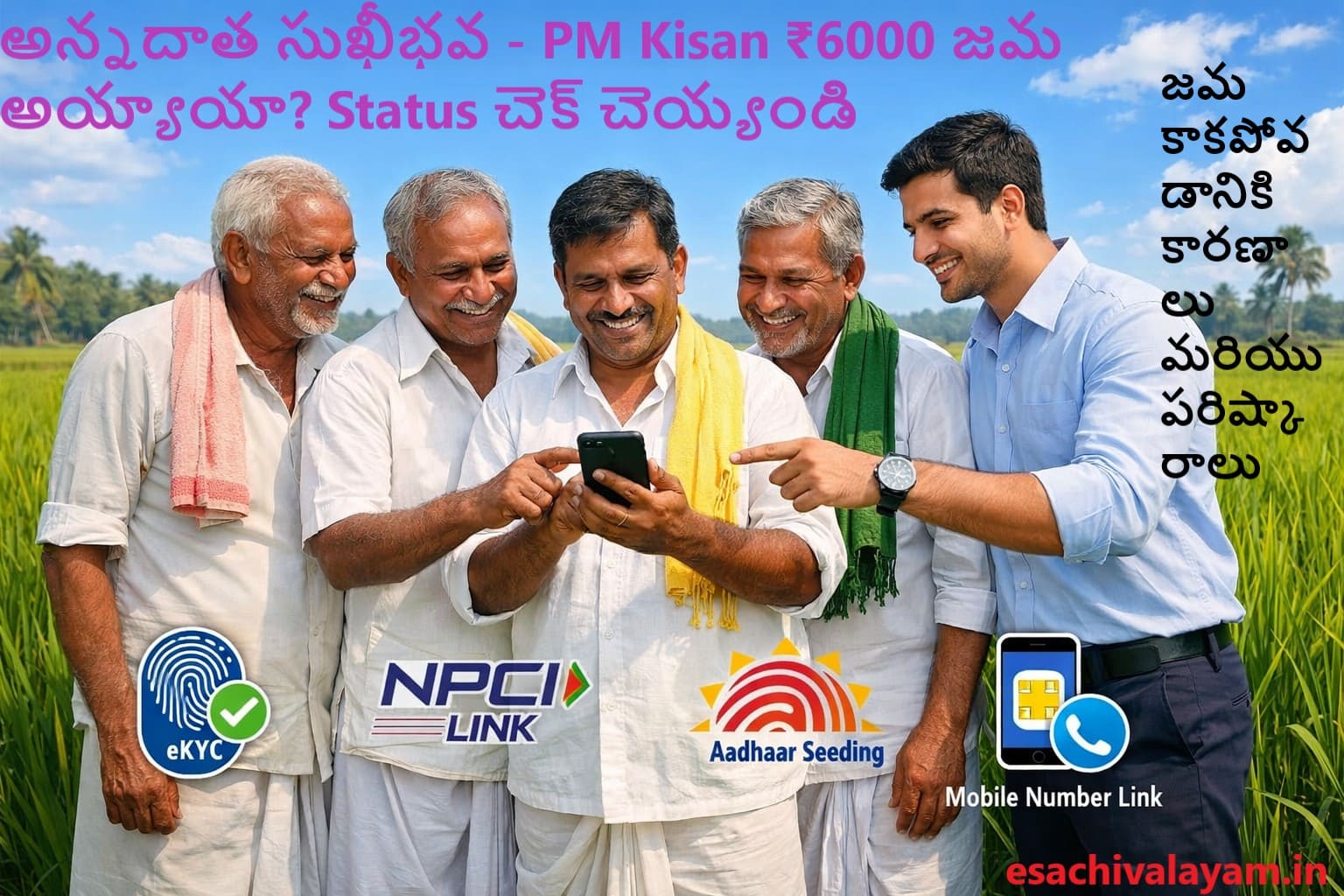 అన్నదాత సుఖీభవ డబ్బులు జమ కాలేదా ₹6000 Credited? Status Check 2026 – Reasons & Solutions if Payment Not Received”