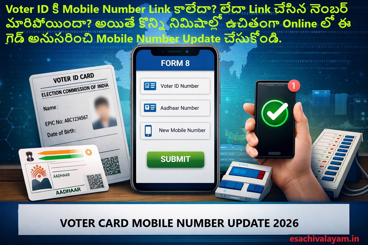 Voter Card Mobile Number Update Online Form 8 Process 2026 Step by Step Guide