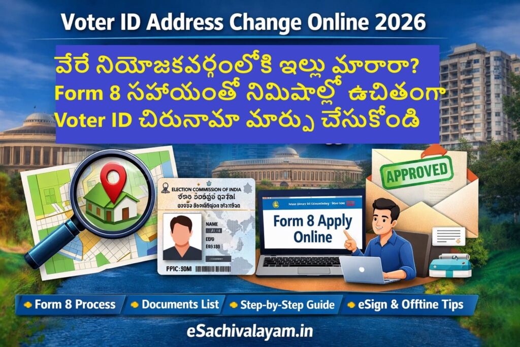 Voter ID Address Change Outside Constituency Telugu 2026 Form 8 online process complete guide