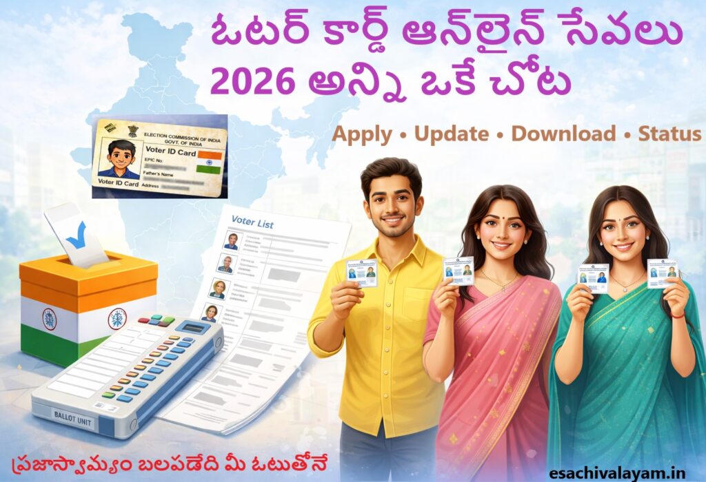 Voter ID Online Services 2026 Telugu guide apply correction download status andhra pradesh
