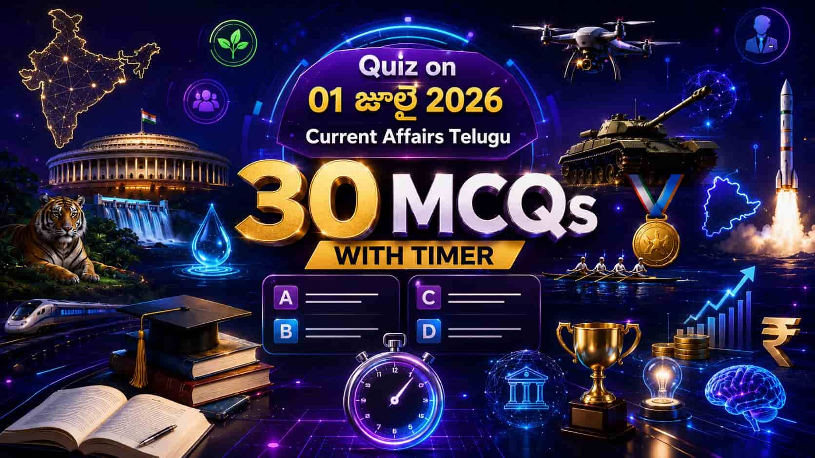 Quiz on 01 July 2026 Current Affairs Telugu feature image
